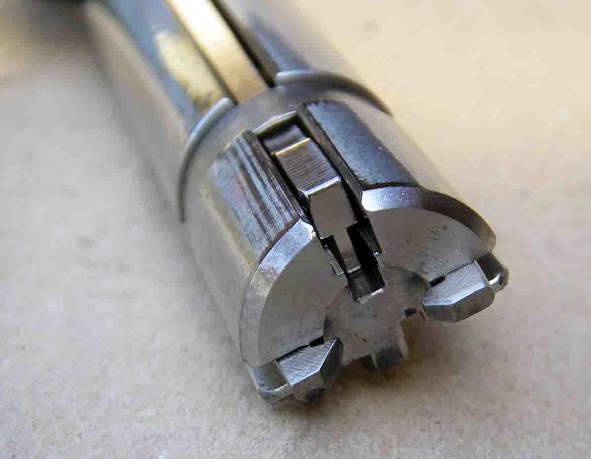 The bolt assembly is well machined and features twin extractors.